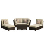 Corvus Oreanne 8-piece Brown Wicker Sectional Patio Furniture Set