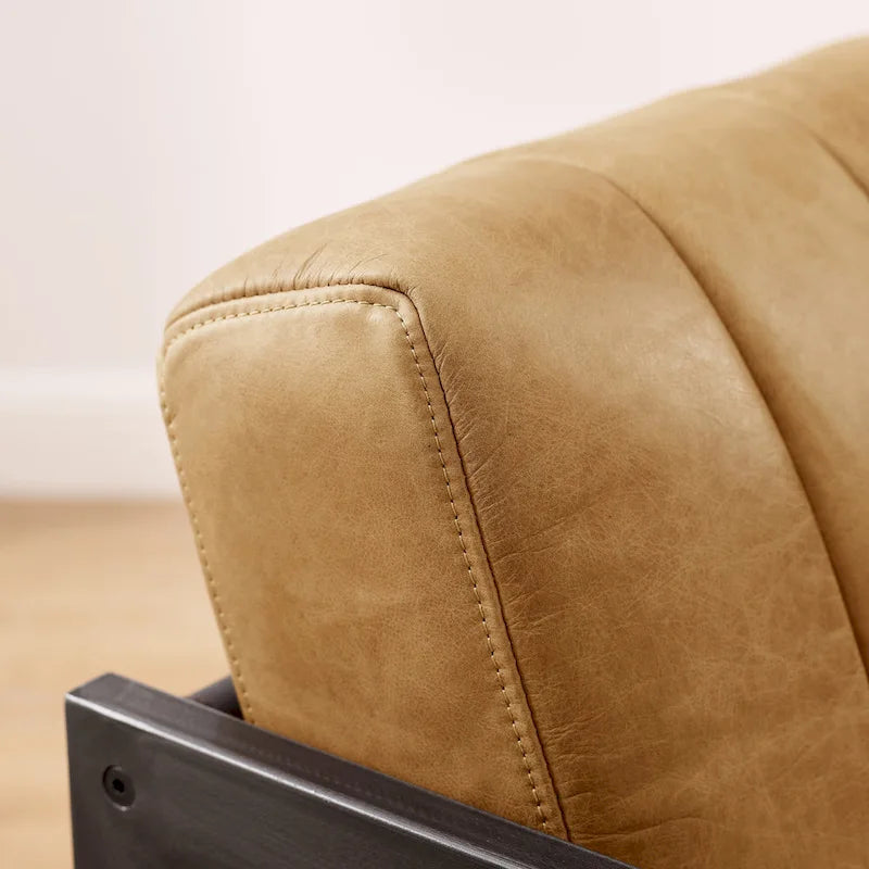 Genuine Leather Lounge Accent Arm Chair