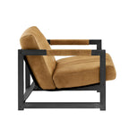 Genuine Leather Lounge Accent Arm Chair