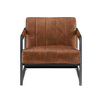 Genuine Leather Lounge Accent Arm Chair