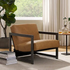 Genuine Leather Lounge Accent Arm Chair