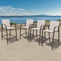 Pellebant 4PCS Outdoor Counter Height Patio Bar Stools Chairs - 21.7widex25.6deepx43.7high