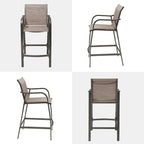 Pellebant 4PCS Outdoor Counter Height Patio Bar Stools Chairs - 21.7widex25.6deepx43.7high