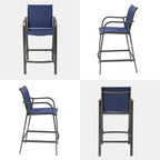 Pellebant 4PCS Outdoor Counter Height Patio Bar Stools Chairs - 21.7widex25.6deepx43.7high