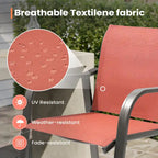 Pellebant 4PCS Outdoor Counter Height Patio Bar Stools Chairs - 21.7widex25.6deepx43.7high