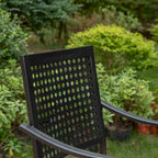 MAISON ARTS 7-Piece Patio Dining Set Metal E-coating & Stackable Patio Dining Chairs