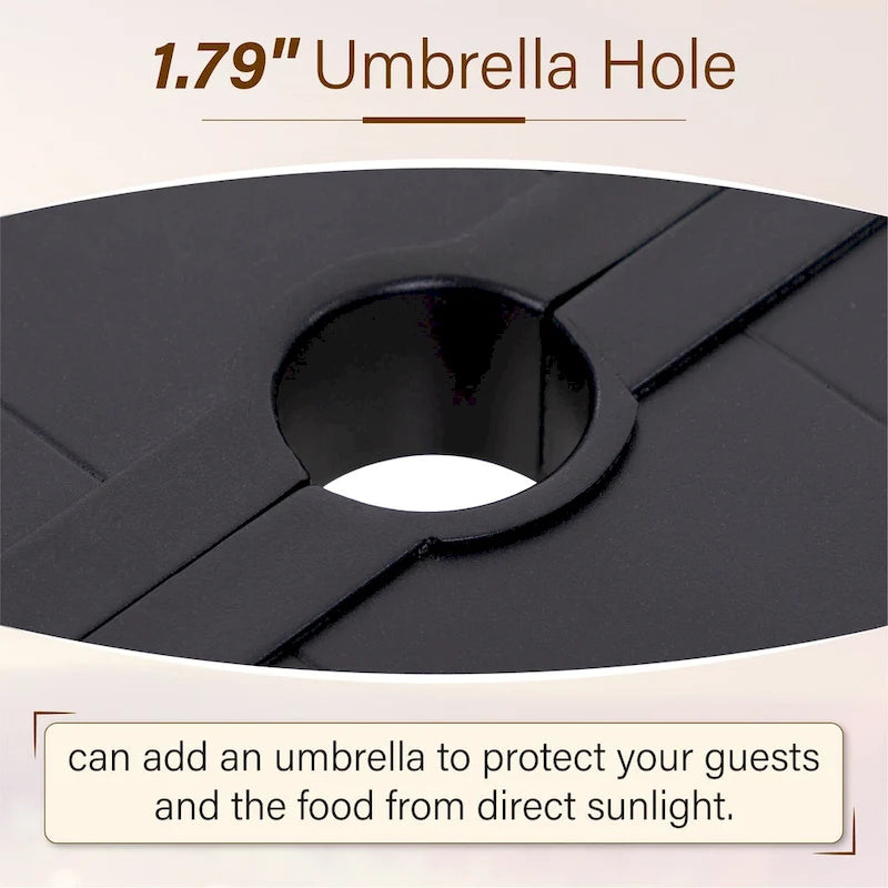MAISON ARTS 7-Piece Patio Dining Set Metal E-coating & Stackable Patio Dining Chairs