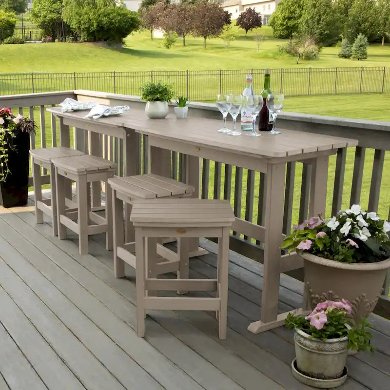 Lehigh 6-Piece Outdoor Balcony Set - Counter-height