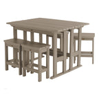 Lehigh 6-Piece Outdoor Balcony Set - Counter-height