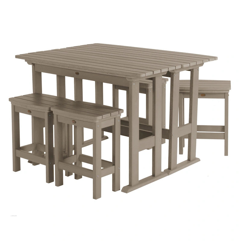 Lehigh 6-Piece Outdoor Balcony Set - Counter-height