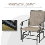 Outsunny 2-Person Gliders Outdoor Swing Chair Set with Breathable Mesh Fabric, Steel Frame for Garden, Backyard, Patio, Dark