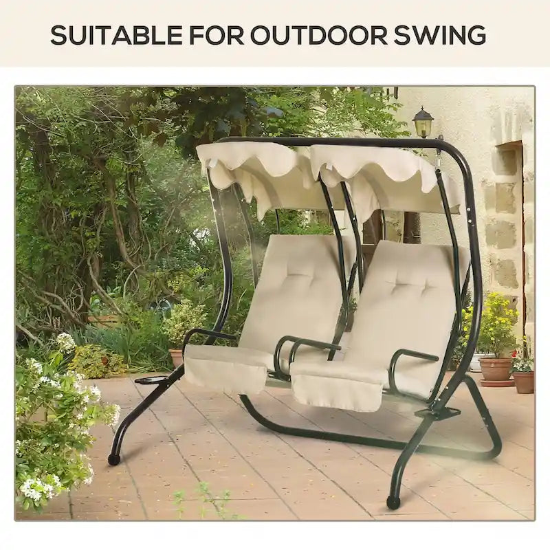 Outsunny 84A-052 Series Porch Swing Replacement Cushions Set of 2