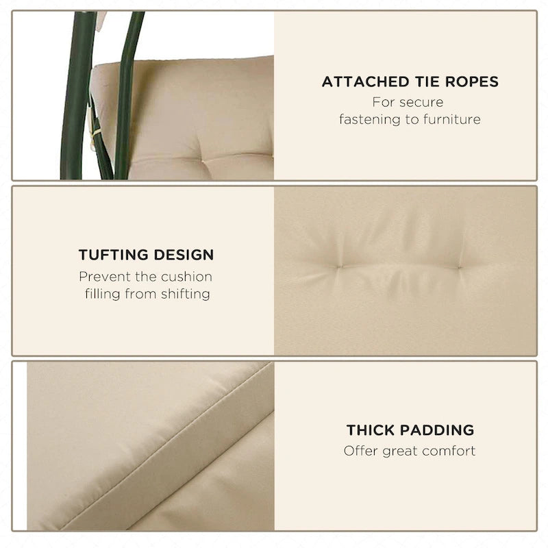 Outsunny 84A-052 Series Porch Swing Replacement Cushions Set of 2