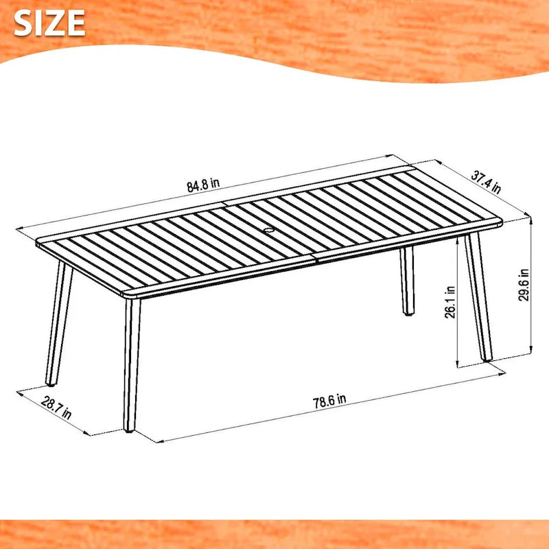 Amazonia FSC Wood Outdoor Patio Jenther Dining Set