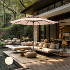 Seats up to 4 Outdoor Dining Sets, 37 Square Metal Bistro Table with Umbrella Hole and 4 Rattan Garden Chairs