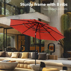 Seats up to 4 Outdoor Dining Sets, 37 Square Metal Bistro Table with Umbrella Hole and 4 Rattan Garden Chairs
