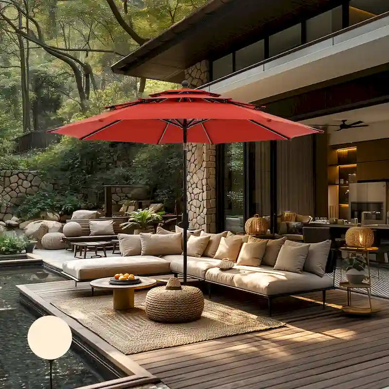 Seats up to 4 Outdoor Dining Sets, 37 Square Metal Bistro Table with Umbrella Hole and 4 Rattan Garden Chairs