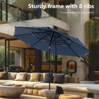 Seats up to 4 Outdoor Dining Sets, 37 Square Metal Bistro Table with Umbrella Hole and 4 Rattan Garden Chairs