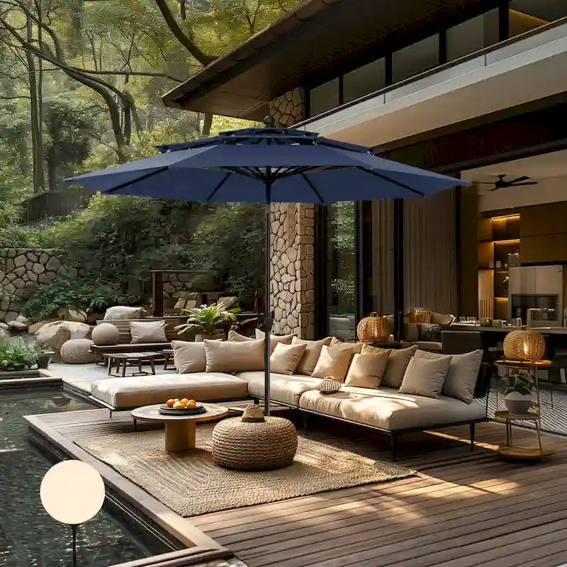 Seats up to 4 Outdoor Dining Sets, 37 Square Metal Bistro Table with Umbrella Hole and 4 Rattan Garden Chairs