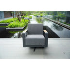 Outdoor Indoor Aluminum Patio Sofa with Coffee Table Collection ,Grey(You can choose one set or a single piece)