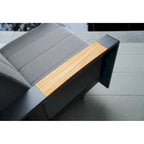 Outdoor Indoor Aluminum Patio Sofa with Coffee Table Collection ,Grey(You can choose one set or a single piece)