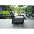 Outdoor Indoor Aluminum Patio Sofa with Coffee Table Collection ,Grey(You can choose one set or a single piece)