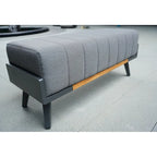 Outdoor Indoor Aluminum Patio Sofa with Coffee Table Collection ,Grey(You can choose one set or a single piece)