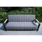 Outdoor Indoor Aluminum Patio Sofa with Coffee Table Collection ,Grey(You can choose one set or a single piece)