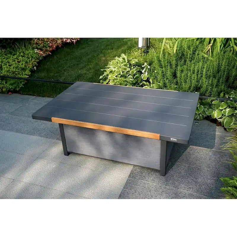 Outdoor Indoor Aluminum Patio Sofa with Coffee Table Collection ,Grey(You can choose one set or a single piece)