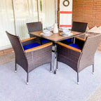 MAISON ARTS Outdoor Patio 6 Pieces Dining Set with Umbrella
