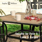 MAISON ARTS Outdoor Patio 6 Pieces Dining Set with Umbrella