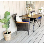 MAISON ARTS Outdoor Patio 6 Pieces Dining Set with Umbrella