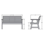 HIGHWOOD Weatherly Eco-Friendly 4-foot Garden Bench - N/A
