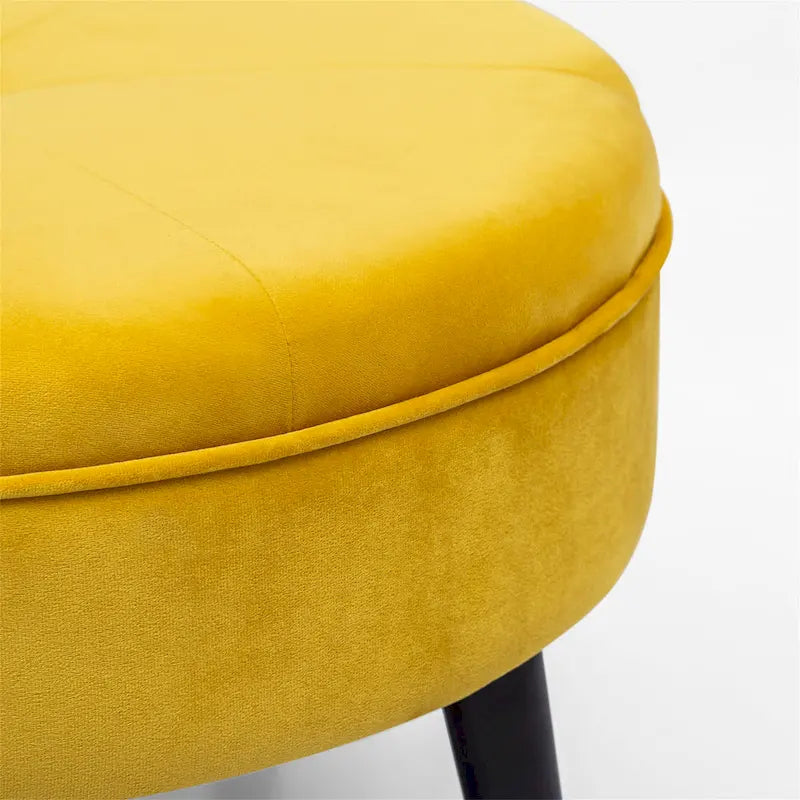 Adeco Carrington Juttersbo Round Tufted Fabric Ottoman