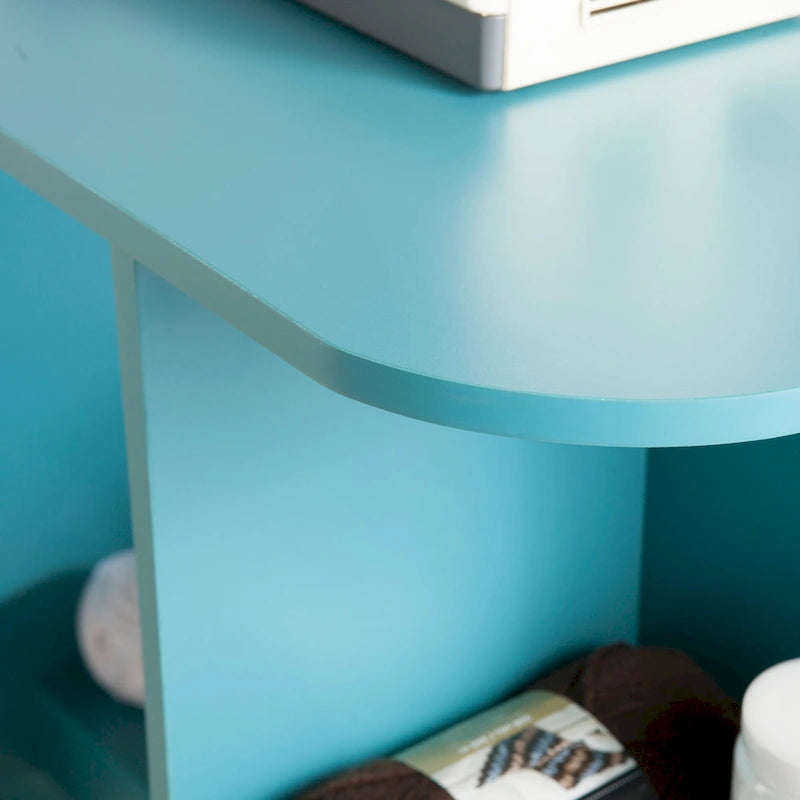 Eastwick Expandable Rolling Sewing Table/Craft Station - Turquoise