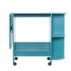 Eastwick Expandable Rolling Sewing Table/Craft Station - Turquoise