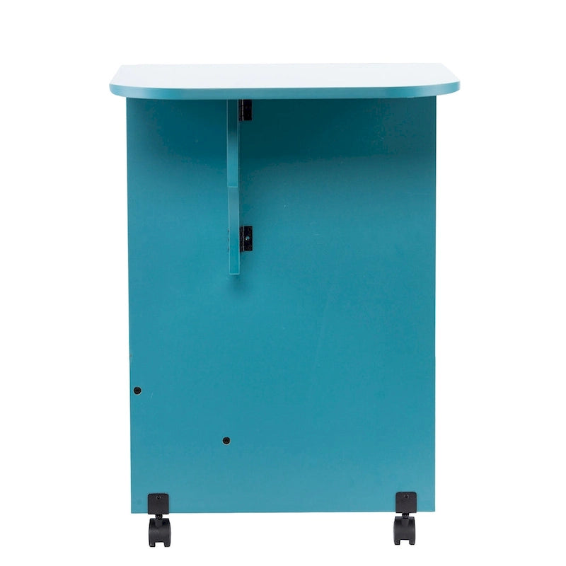 Eastwick Expandable Rolling Sewing Table/Craft Station - Turquoise