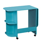 Eastwick Expandable Rolling Sewing Table/Craft Station - Turquoise