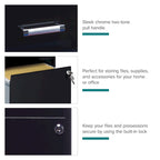 18-inch Deep 4-drawer Black Metal File Cabinet