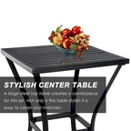 Outsunny Steel/ PE Rattan 3-piece Outdoor Bar-style Bistro Set