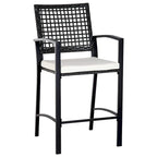 Outsunny Steel/ PE Rattan 3-piece Outdoor Bar-style Bistro Set