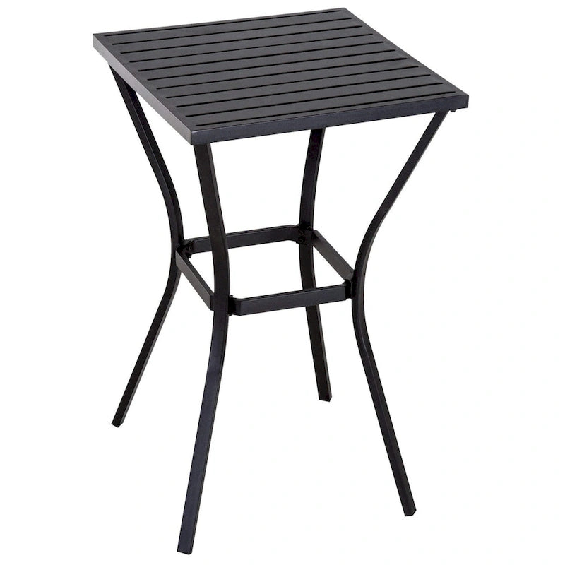 Outsunny Steel/ PE Rattan 3-piece Outdoor Bar-style Bistro Set