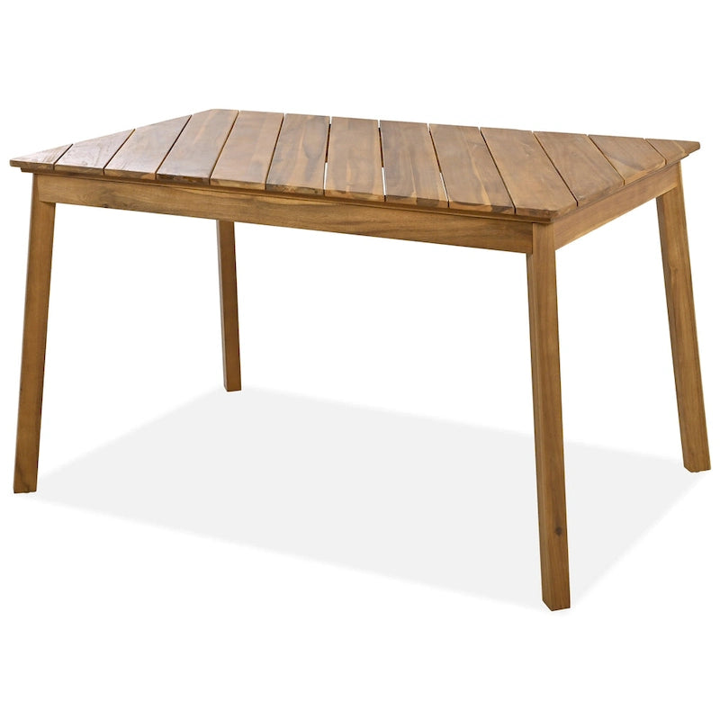 GO 3 Pieces Acacia Wood Table Bench Dining Set For Outdoor & Indoor Furniture With 2 Benches