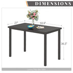 5-Piece Bar Height Dining Set, 4 Rattan or 4 Metal Swivel Bar Chairs and 1 Rectangular Metal Bar Height Table