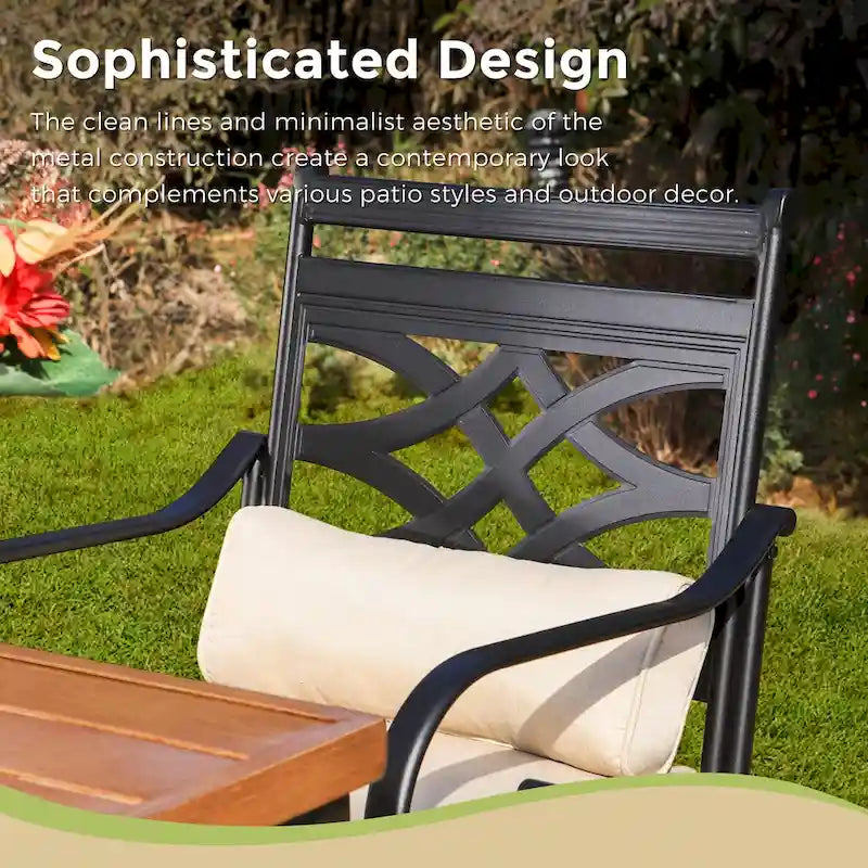 5-Piece Bar Height Dining Set, 4 Rattan or 4 Metal Swivel Bar Chairs and 1 Rectangular Metal Bar Height Table