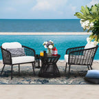 NUU GARDEN 3-piece Rope Indoor and Outdoor Bistro Set