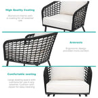 NUU GARDEN 3-piece Rope Indoor and Outdoor Bistro Set