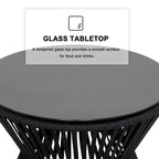 NUU GARDEN 3-piece Rope Indoor and Outdoor Bistro Set