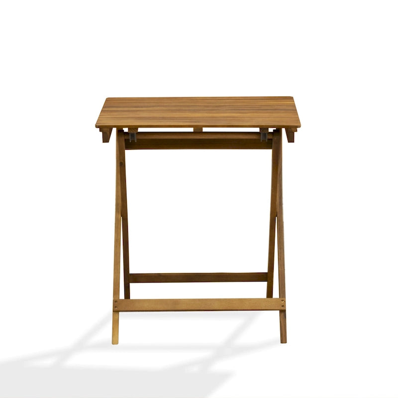 East West Furniture Patio Dining Table Outdoor - an Oval Acacia Wood Table, 26x26 Inch, Natural Oil - BSETQNA