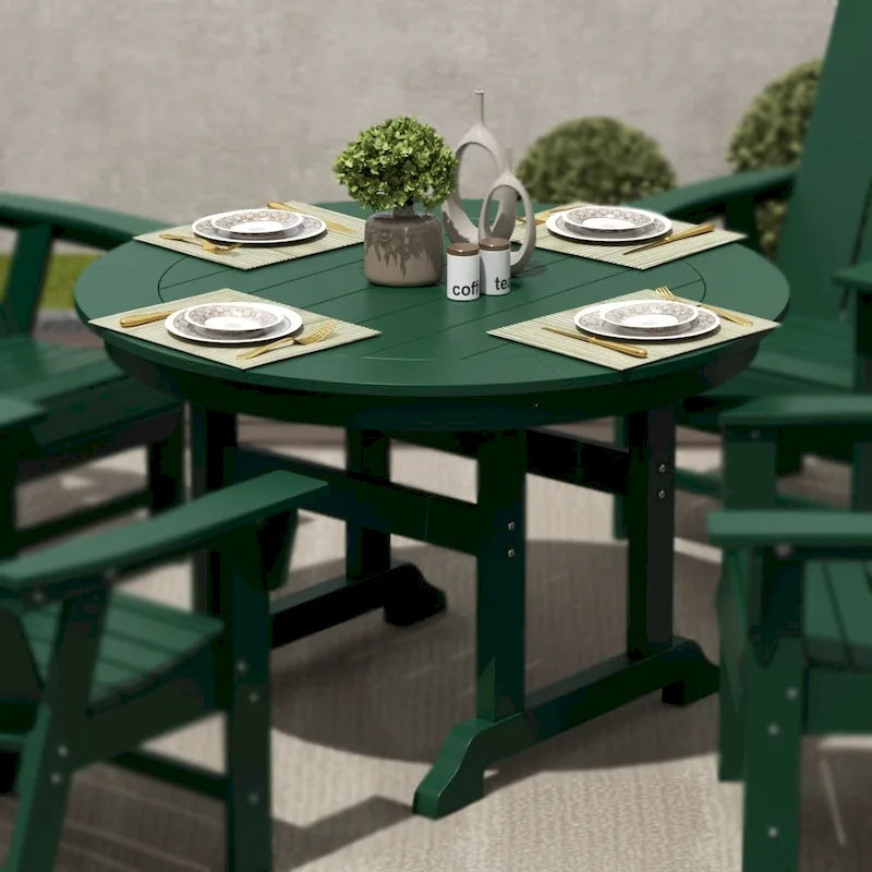 Polytrends Laguna Hdpe All Weather Outdoor Patio 47 Round Dining Table